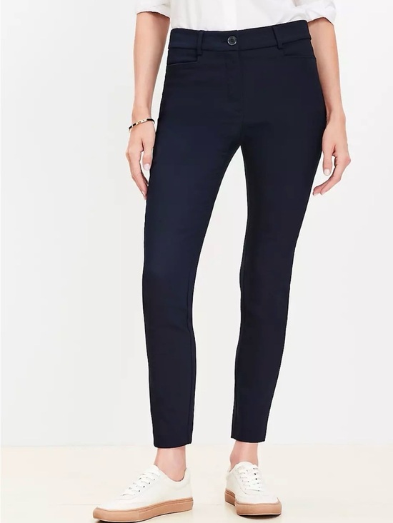 LOFT Pants - LOFT Sutton Skinny Pants 6 Curvy Navy Ankle Career Stretch Women